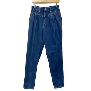 Vintage Lee Women‎ Bare Back Jeans Pleated tapered  rib cage mom high waist 14T